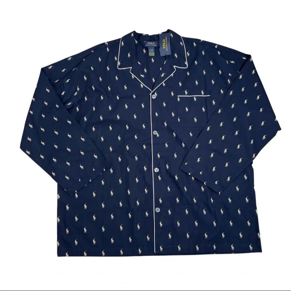 Polo Ralph Lauren Signature Pony Pajama Shirt Blue Size 3X NWT
